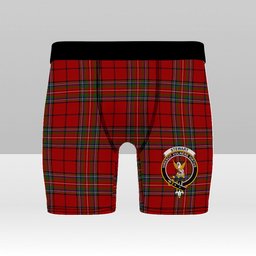 ScotsTee Shop Scottish Stewart of Galloway VS Crest Tartan Boxer Shorts
