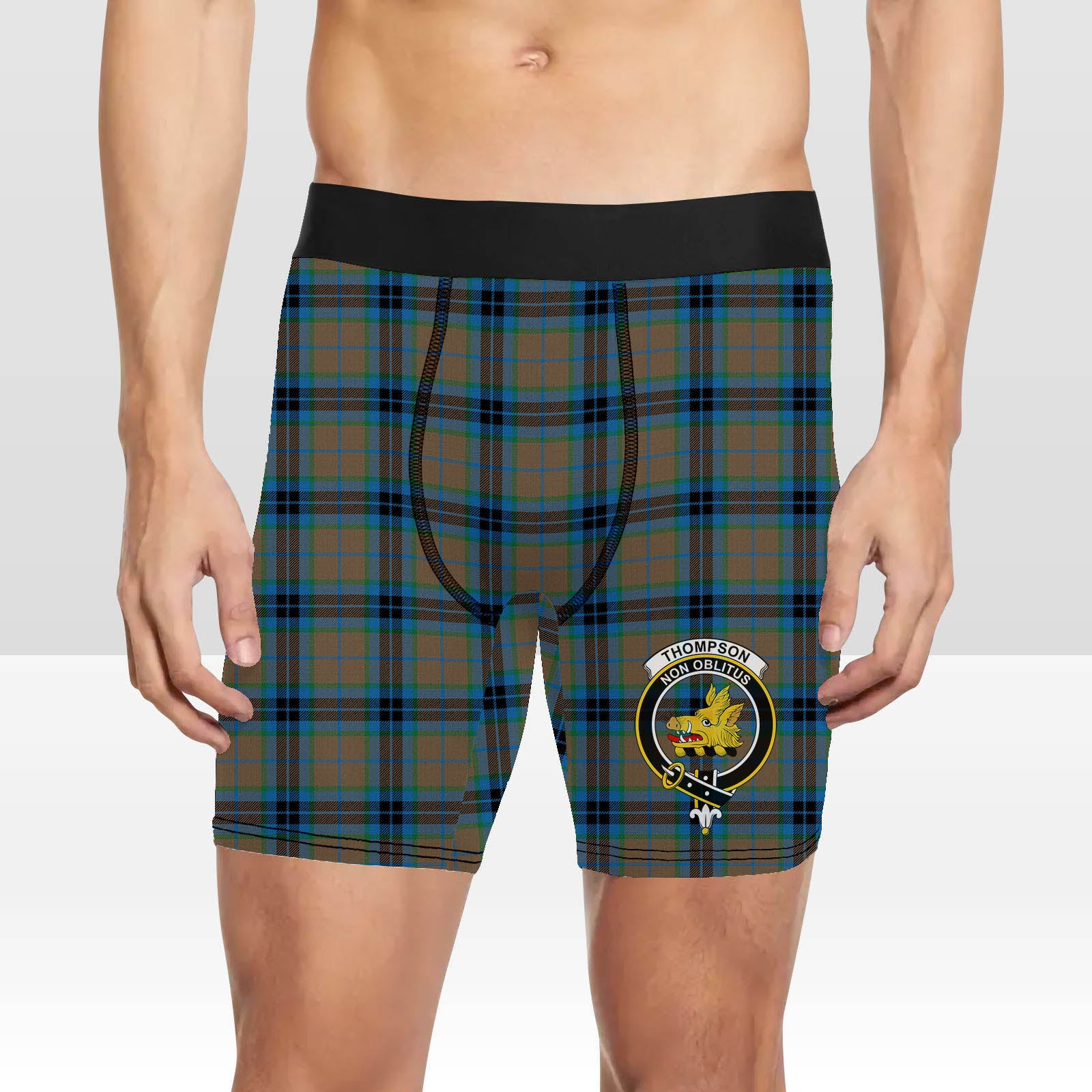 ScotsTee Shop Scottish Thompson Society Hunting Ancient Crest Tartan Boxer Shorts