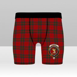 ScotsTee Shop Scottish Stewart of Rothesay 2 Crest Tartan Boxer Shorts