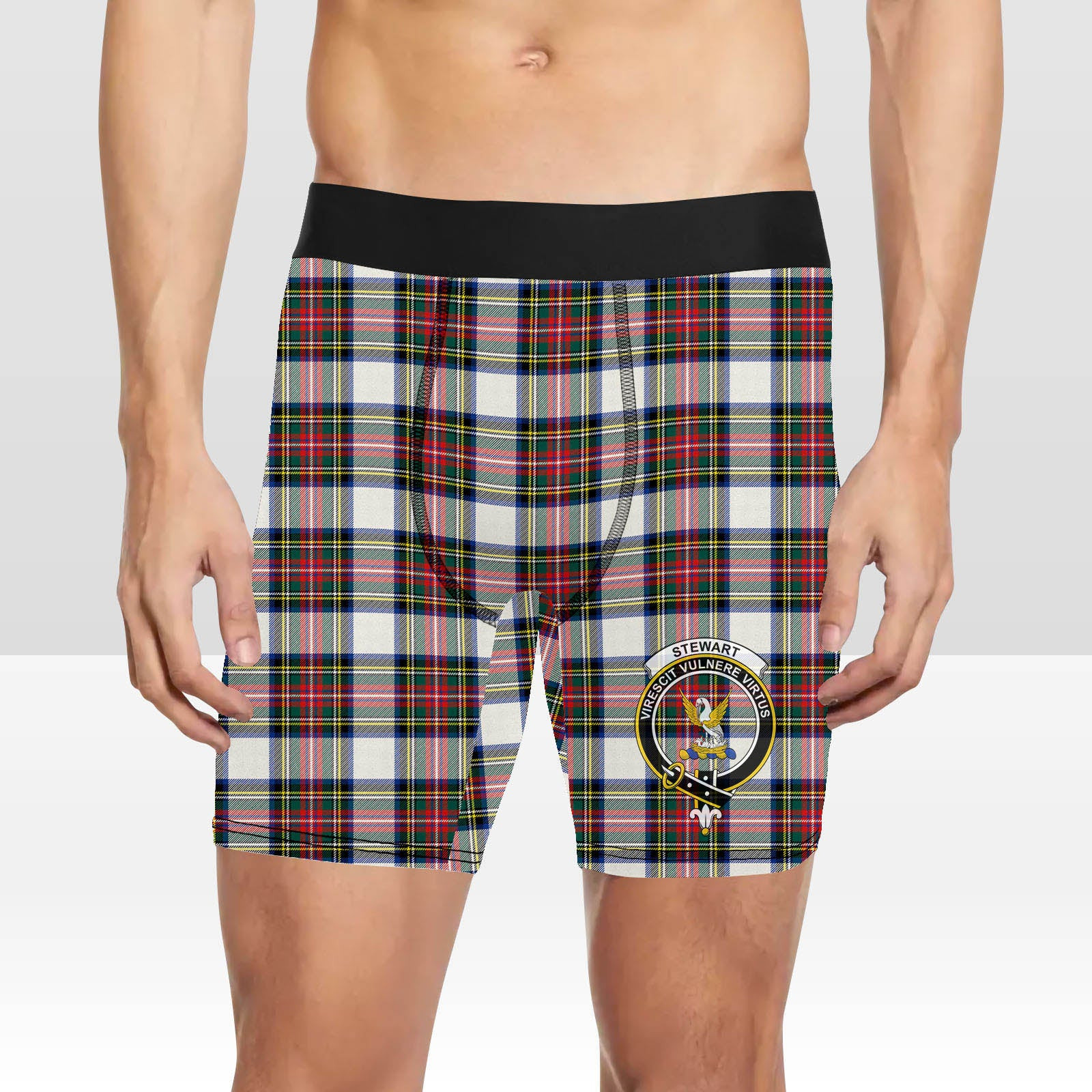 ScotsTee Shop Scottish Stewart Dress Modern Crest Tartan Boxer Shorts
