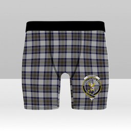 ScotsTee Shop Scottish Stewart Dress Blue Crest Tartan Boxer Shorts
