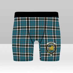 ScotsTee Shop Scottish Thomson Dress Blue Ancient Crest Tartan Boxer Shorts
