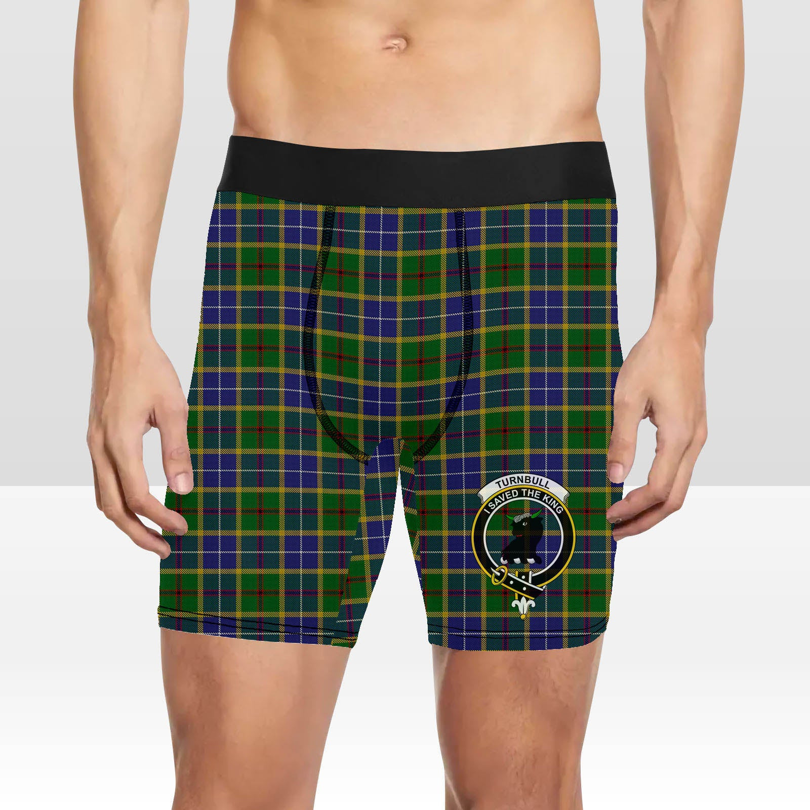 ScotsTee Shop Scottish Turnbull of Thornton Crest Tartan Boxer Shorts