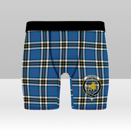ScotsTee Shop Scottish Thomson Dress Blue Modern Crest Tartan Boxer Shorts
