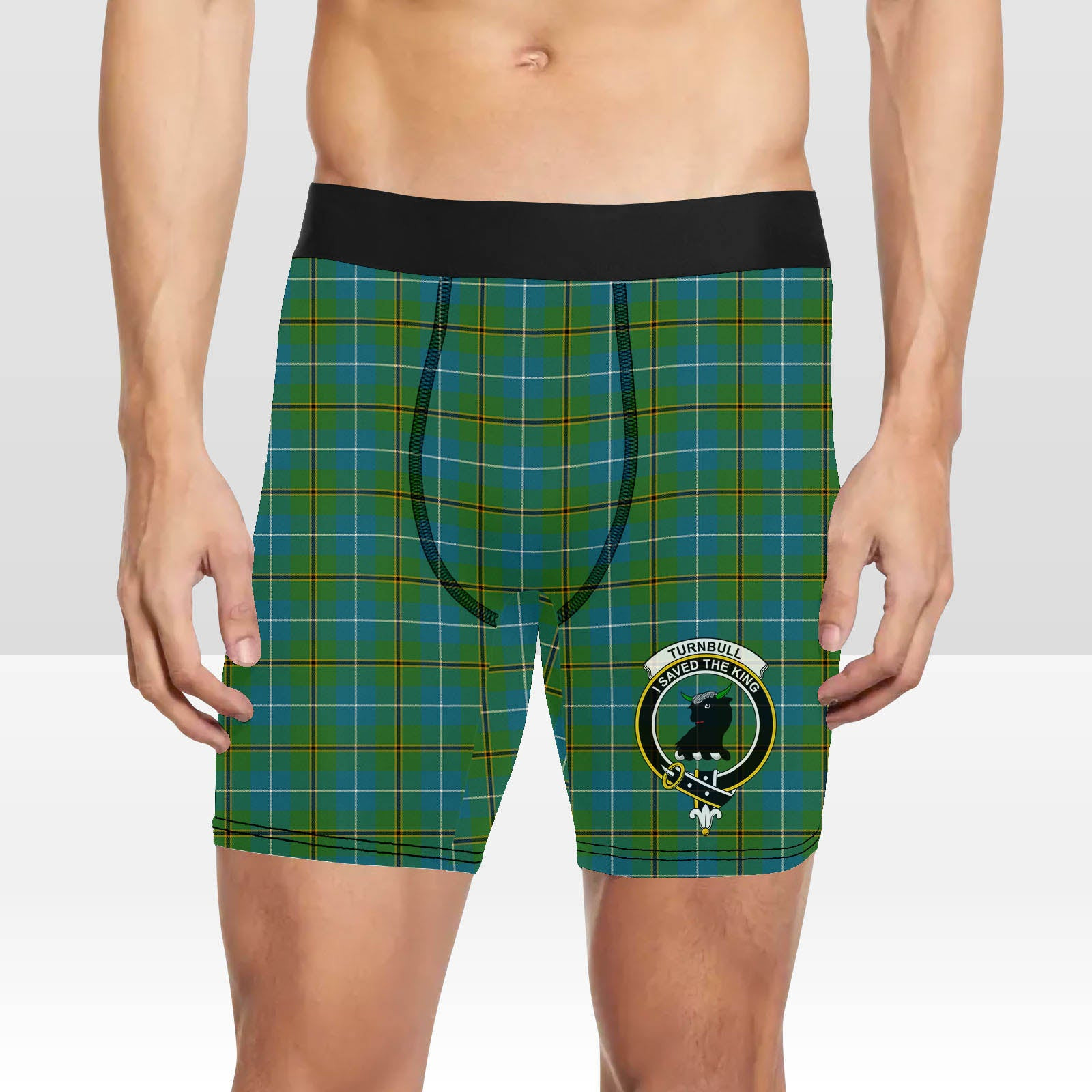ScotsTee Shop Scottish Turnbull Hunting Ancient Clan Crest Tartan Boxer Shorts