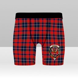 ScotsTee Shop Scottish Wishart Dress Modern Crest Tartan Boxer Shorts