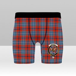 ScotsTee Shop Scottish Wishart Dress Ancient Crest Tartan Boxer Shorts