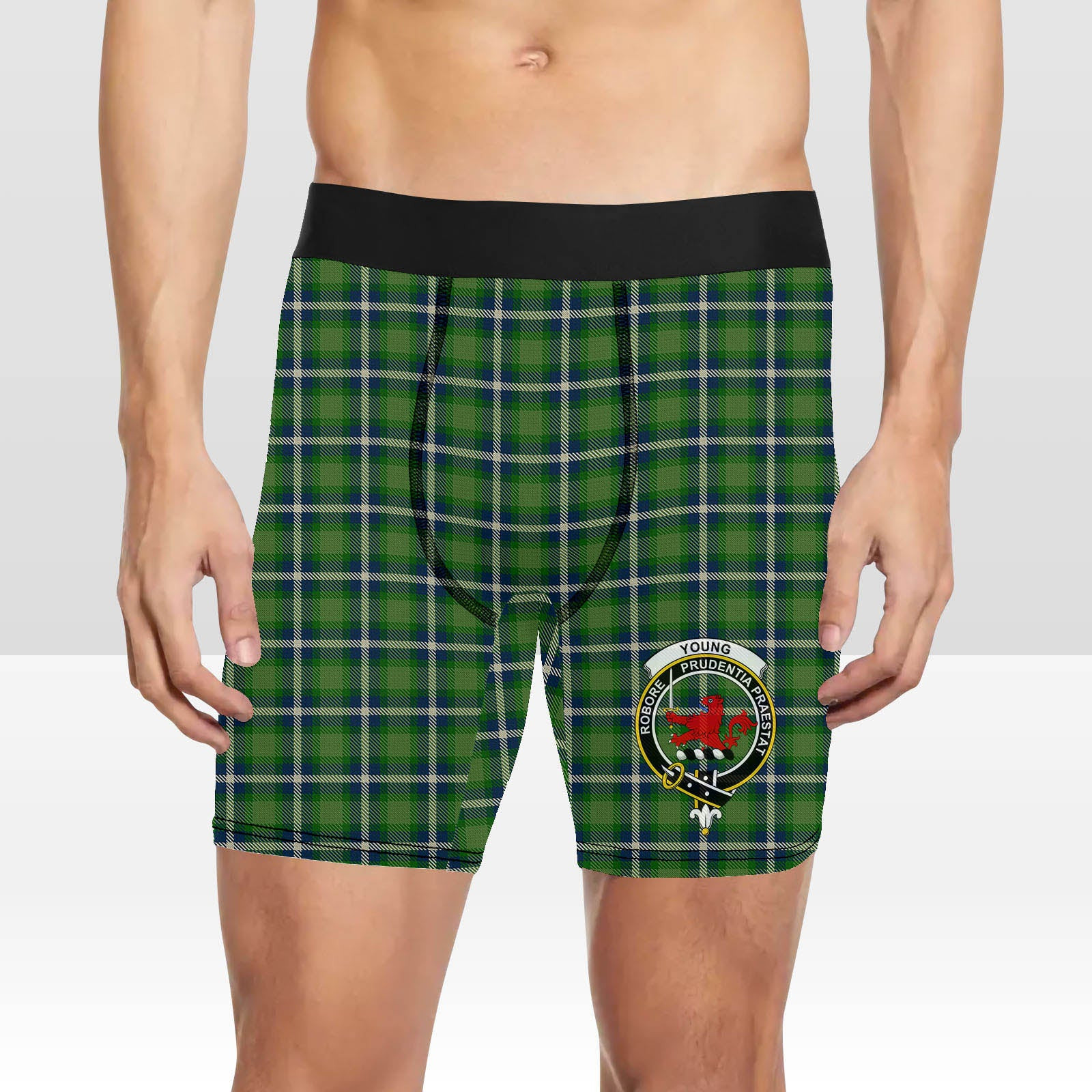 ScotsTee Shop Scottish Young Life International Scotland Crest Tartan Boxer Shorts