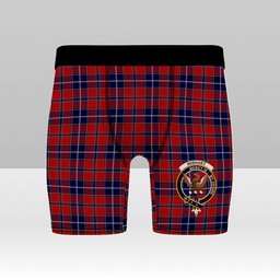 ScotsTee Shop Scottish Wishart Dress Crest Tartan Boxer Shorts