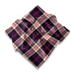ScotsTee Shop Scottish Cameron of Erracht Dress #2 Modern Tartan Pocket Square, Scarf, Handkerchief