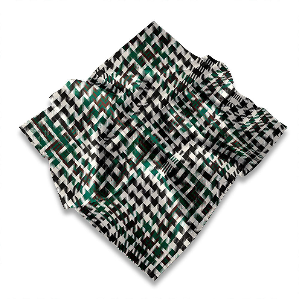 ScotsTee Shop Scottish Burns Heritage Check Modern Tartan Pocket Square, Scarf, Handkerchief