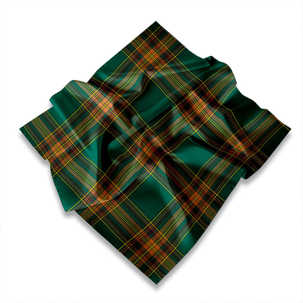 ScotsTee Shop Scottish Anderson Green Modern Tartan Pocket Square, Scarf, Handkerchief