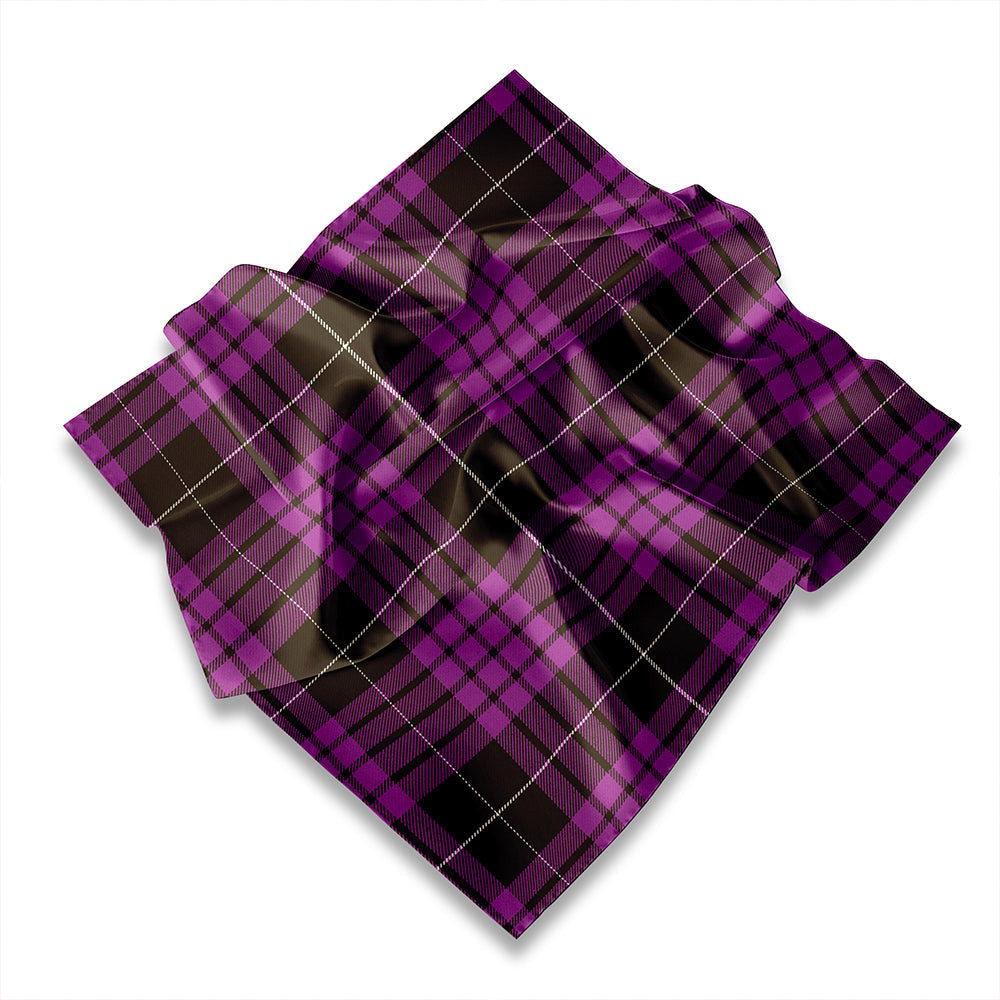 ScotsTee Shop Scottish Buchanan Cerise #2 Special Weathered Tartan Pocket Square, Scarf, Handkerchief