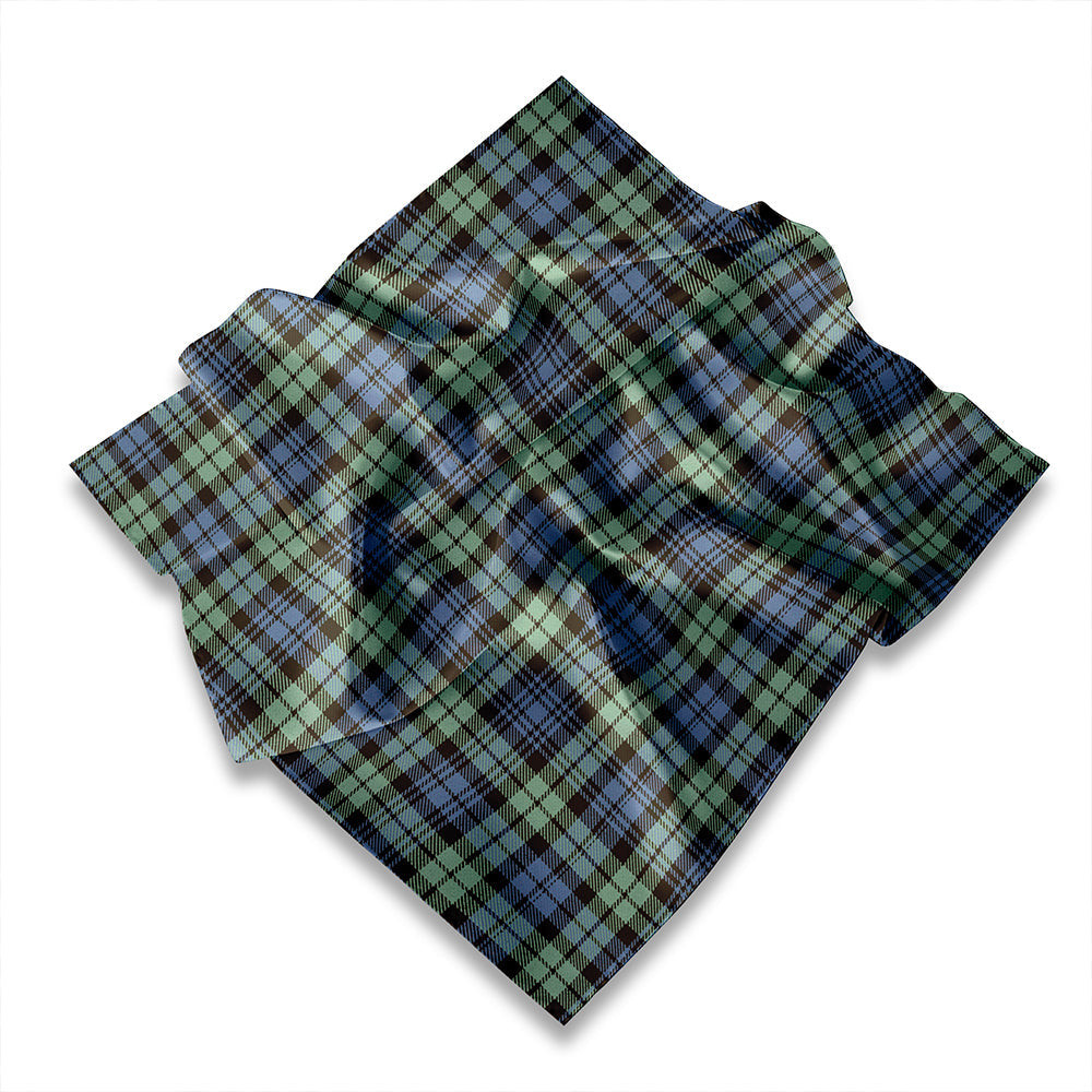 ScotsTee Shop Scottish Campbell of Glenlyon Weathered Tartan Pocket Square, Scarf, Handkerchief