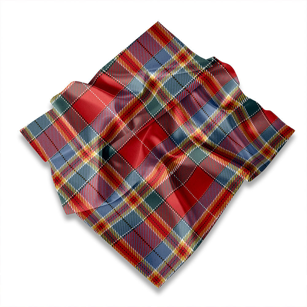 ScotsTee Shop Scottish Chattan Chief Modern Tartan Pocket Square, Scarf, Handkerchief