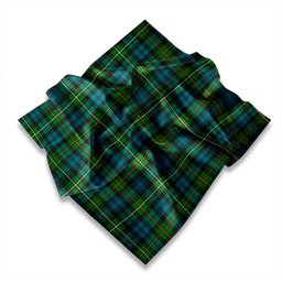 ScotsTee Shop Scottish Campbell of Argyll 1815 Weathered Tartan Pocket Square, Scarf, Handkerchief