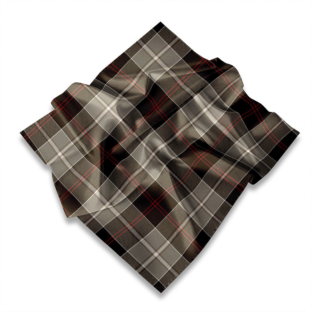 ScotsTee Shop Scottish Dunlop Hunting Modern Tartan Pocket Square, Scarf, Handkerchief