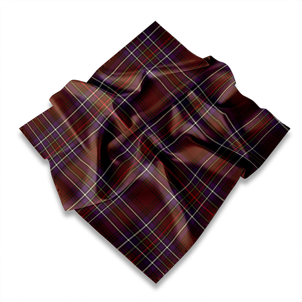 ScotsTee Shop Scottish Cockburn Brown (Coburn Brown) Modern Tartan Pocket Square, Scarf, Handkerchief