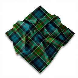 ScotsTee Shop Scottish Colquhoun (Cowans) Weathered Tartan Pocket Square, Scarf, Handkerchief