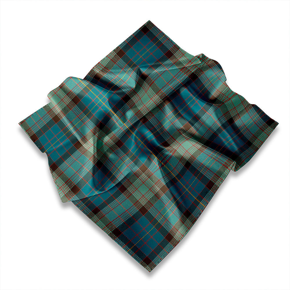ScotsTee Shop Scottish Cochrane Azure (Cochran Azure) Weathered Tartan Pocket Square, Scarf, Handkerchief