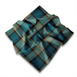 ScotsTee Shop Scottish Cochrane Azure (Cochran Azure) Weathered Tartan Pocket Square, Scarf, Handkerchief