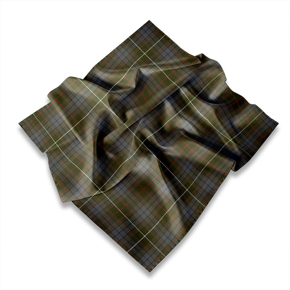 ScotsTee Shop Scottish Fraser Arisaid Wine/Blue Weathered Tartan Pocket Square, Scarf, Handkerchief