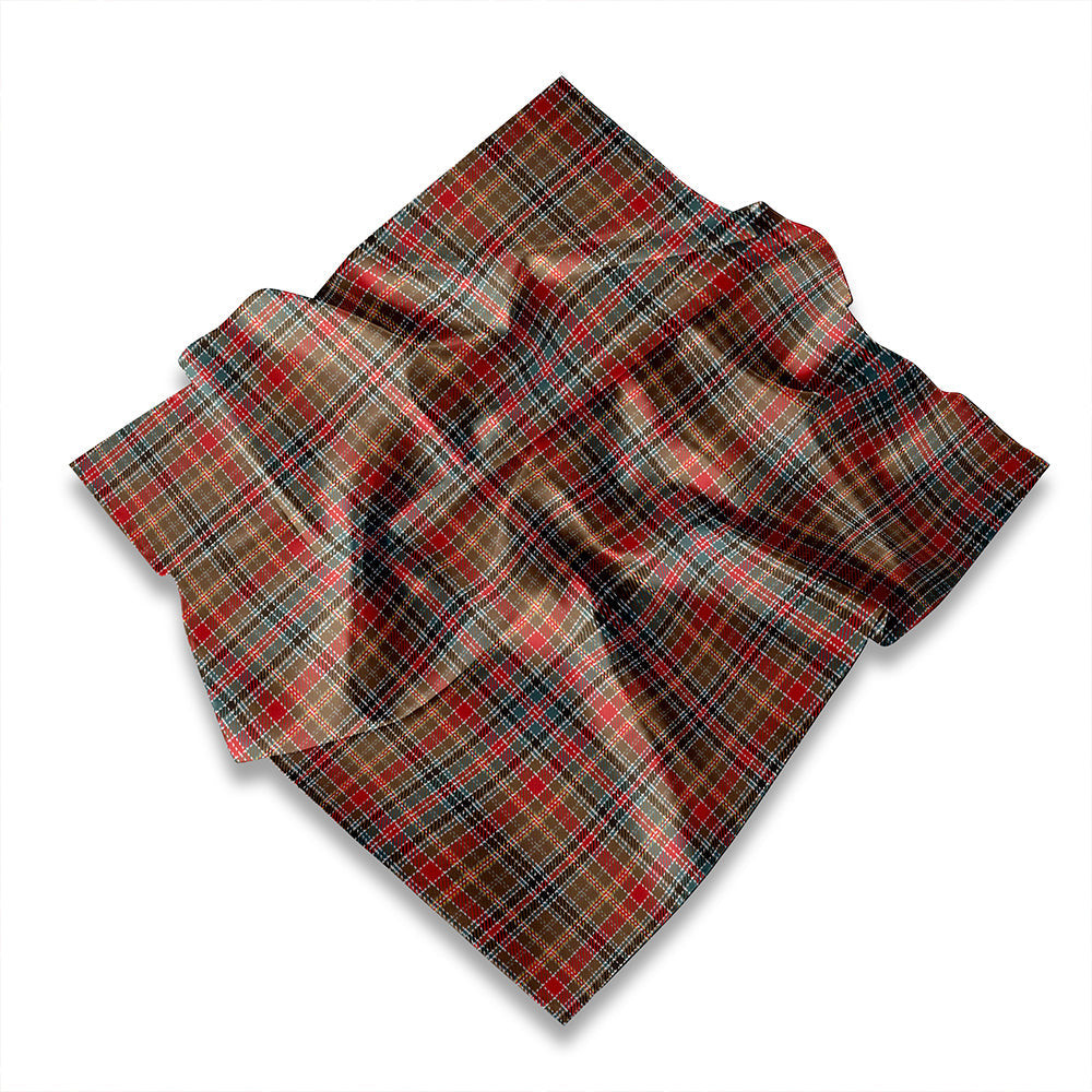 ScotsTee Shop Scottish Hunter of Peebleshire Modern Tartan Pocket Square, Scarf, Handkerchief