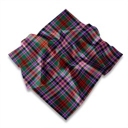 ScotsTee Shop Scottish Huntly Modern Tartan Pocket Square, Scarf, Handkerchief