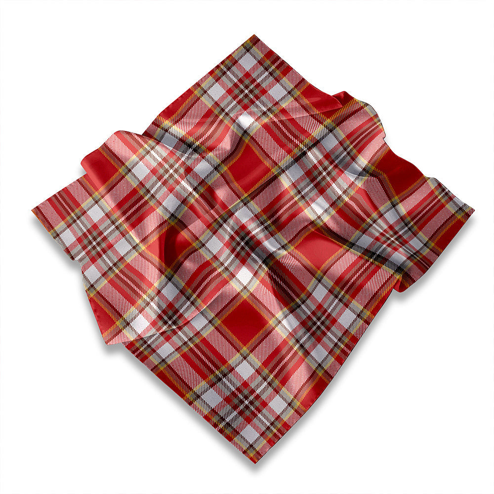 ScotsTee Shop Scottish Isle of Man Manx Laxey Dress Green Modern Tartan Pocket Square, Scarf, Handkerchief
