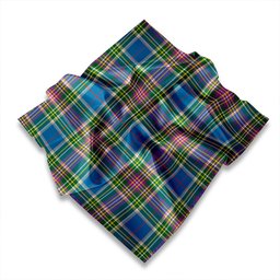 ScotsTee Shop Scottish Irvine of Glentulchan Modern Tartan Pocket Square, Scarf, Handkerchief