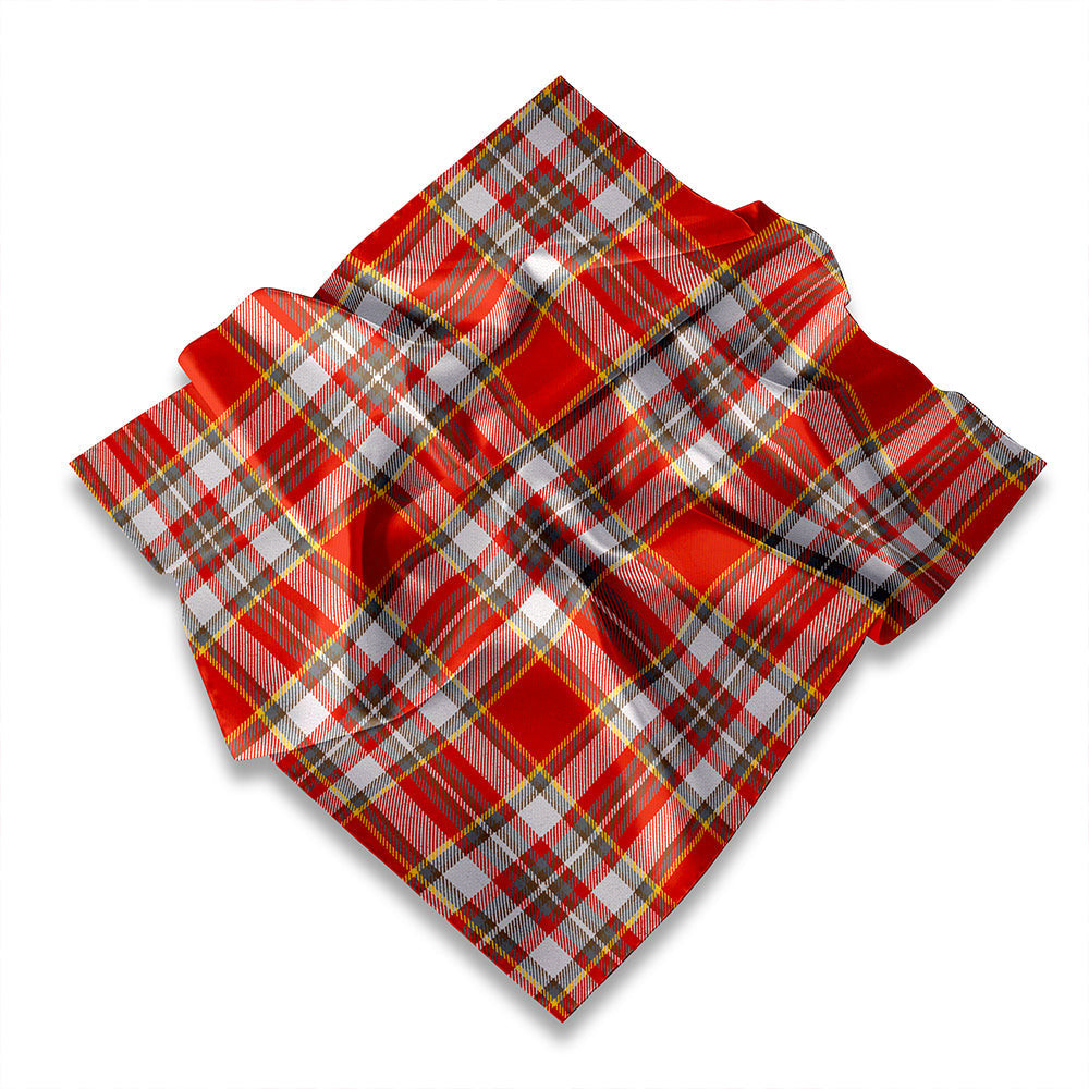 ScotsTee Shop Scottish Isle of Man Manx Laxey Blue Weathered Tartan Pocket Square, Scarf, Handkerchief