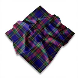 ScotsTee Shop Scottish Isle of Man Manx Laxey Dress Green Weathered Tartan Pocket Square, Scarf, Handkerchief