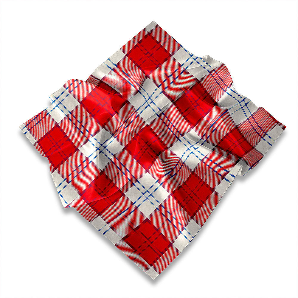 ScotsTee Shop Scottish Lennox Dress Red Tartan Pocket Square, Scarf, Handkerchief
