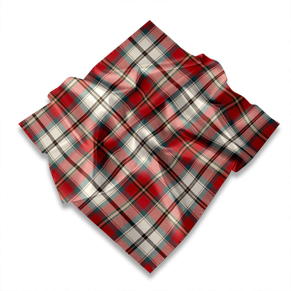 ScotsTee Shop Scottish MacCulloch 1746 Dress Weathered Tartan Pocket Square, Scarf, Handkerchief