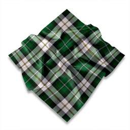 ScotsTee Shop Scottish MacCandlish Green Arisaid Modern Tartan Pocket Square, Scarf, Handkerchief
