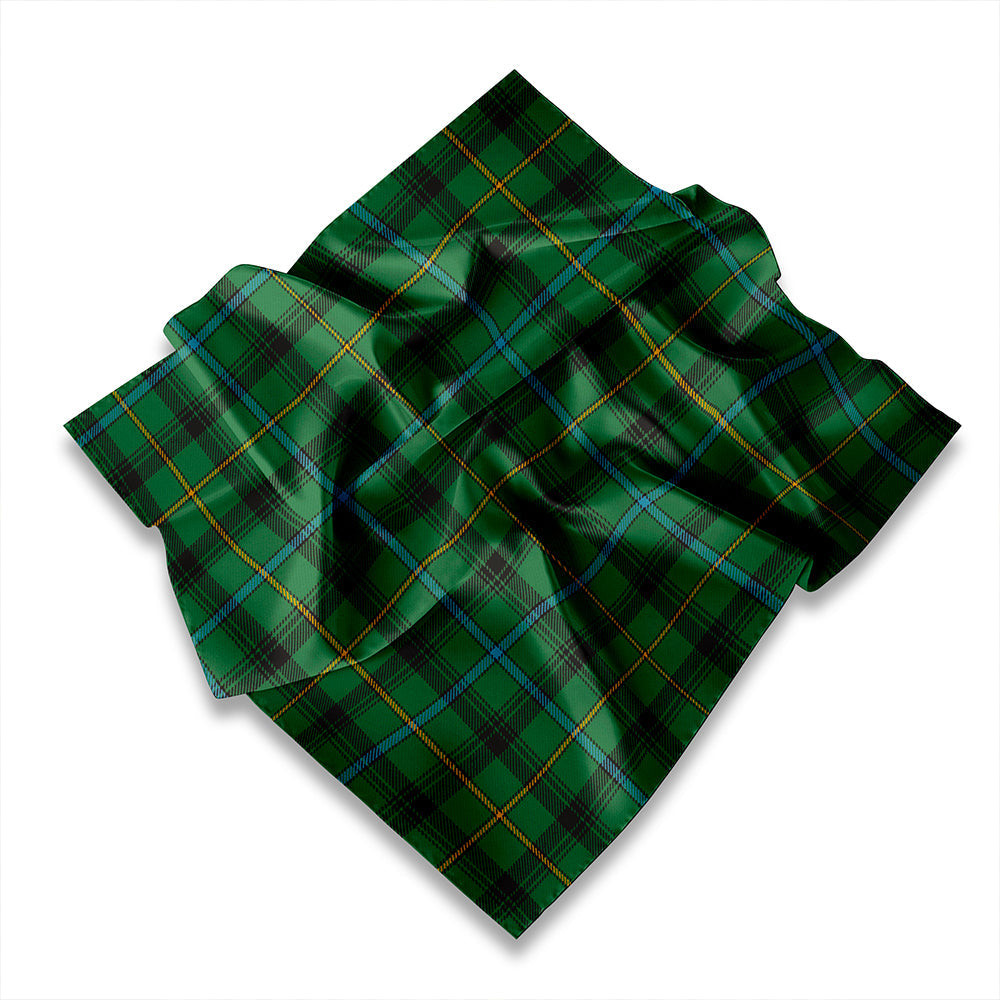ScotsTee Shop Scottish MacCandlish Green Hunting Modern Tartan Pocket Square, Scarf, Handkerchief