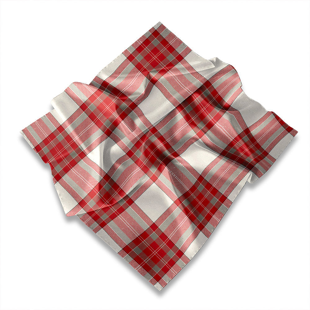 ScotsTee Shop Scottish MacBrair Dress #2 Weathered Tartan Pocket Square, Scarf, Handkerchief