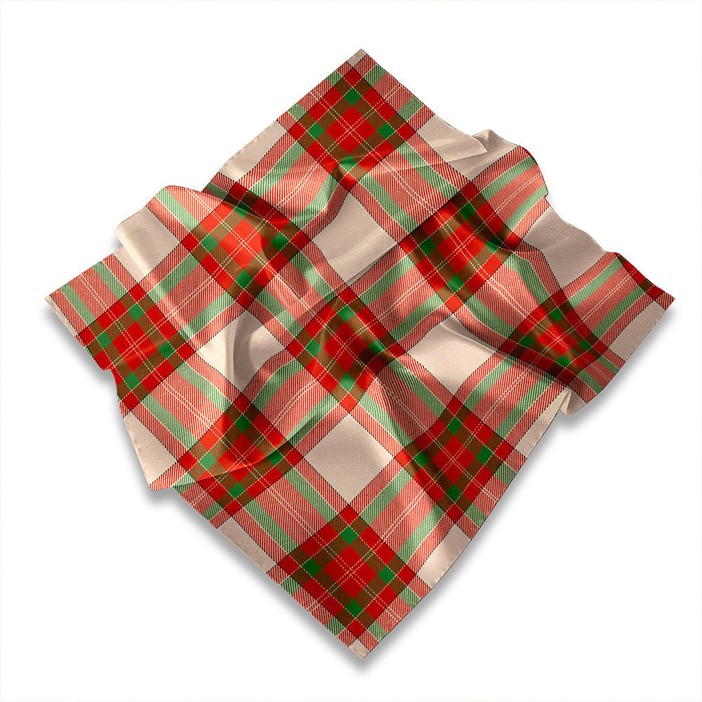 ScotsTee Shop Scottish MacBrair Dress Weathered Tartan Pocket Square, Scarf, Handkerchief