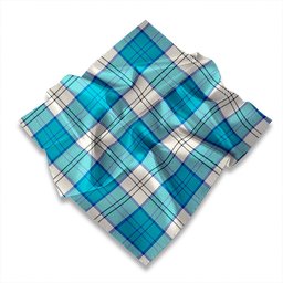 ScotsTee Shop Scottish Lennox Dress Turquoise Tartan Pocket Square, Scarf, Handkerchief