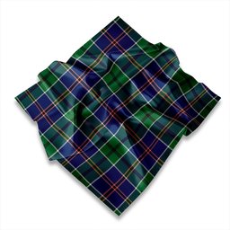 ScotsTee Shop Scottish Leslie of the Hebrides Modern Tartan Pocket Square, Scarf, Handkerchief