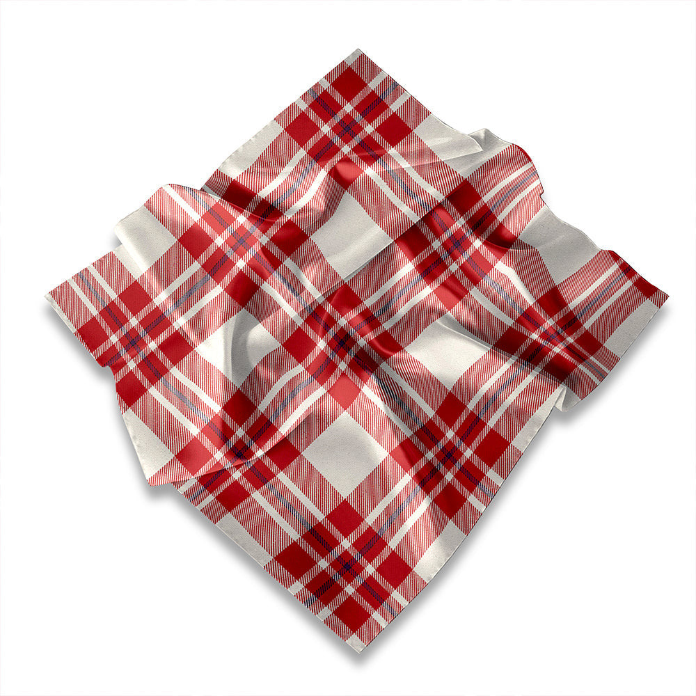 ScotsTee Shop Scottish MacGregor Dress Red (Gregor Dress Red) Weathered Tartan Pocket Square, Scarf, Handkerchief