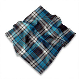 ScotsTee Shop Scottish MacDonald Dress Muted Blue Special (Donald Dress Muted Blue Special) Modern Tartan Pocket Square, Scarf, Handkerchief