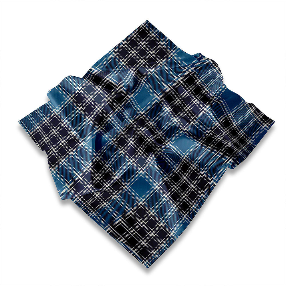 ScotsTee Shop Scottish MacDonald Lord of the Isles Hunting Blue (Donald Lord of the Isles Hunting Blue) Modern Tartan Pocket Square, Scarf, Handkerchief