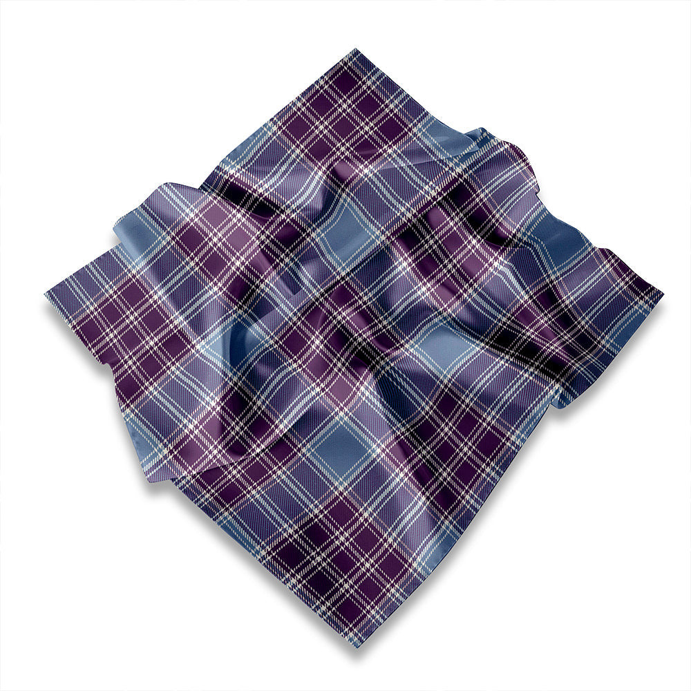 ScotsTee Shop Scottish MacDonald Lord of the Isles Hunting Blue (Donald Lord of the Isles Hunting Blue) Weathered Tartan Pocket Square, Scarf, Handkerchief