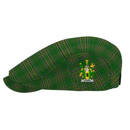 ScotsTee Shop Irish Hara or O_Hara Clan Coat of Arms Jeff Cap Irish Tartan Flat Cap