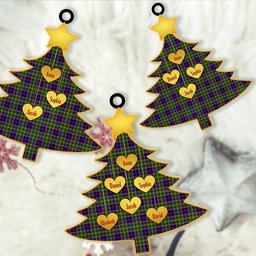 ScotsTee Shop Scottish Ayrshire District Clan Tartan Ornament Custom Name Family Christmas Tree