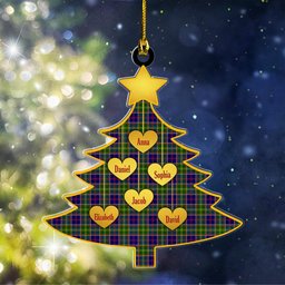 ScotsTee Shop Scottish Ayrshire District Clan Tartan Ornament Custom Name Family Christmas Tree