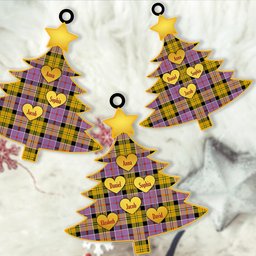 ScotsTee Shop Scottish Culloden Ancient Clan Tartan Ornament Custom Name Family Christmas Tree