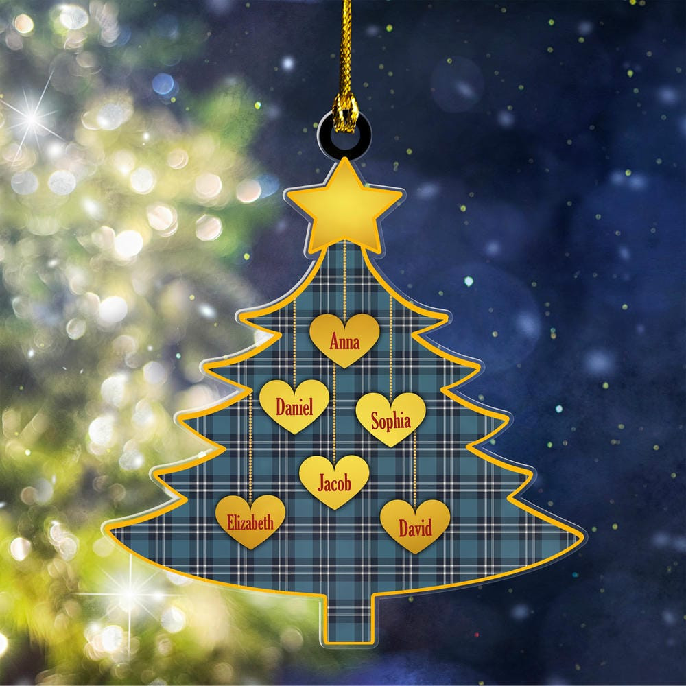 ScotsTee Shop Scottish Earl of St Andrews Clan Tartan Ornament Custom Name Family Christmas Tree