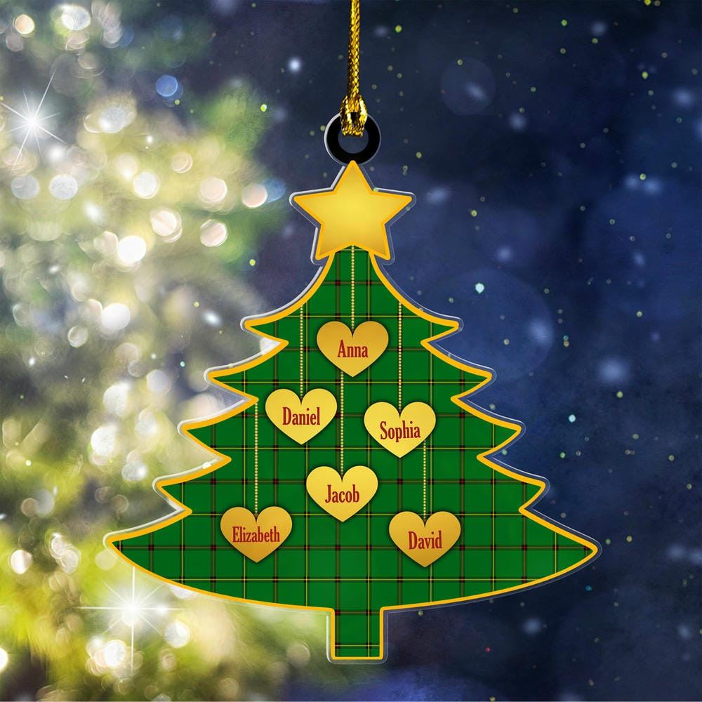ScotsTee Shop Scottish Don (Tribe-of-Mar) Clan Tartan Ornament Custom Name Family Christmas Tree